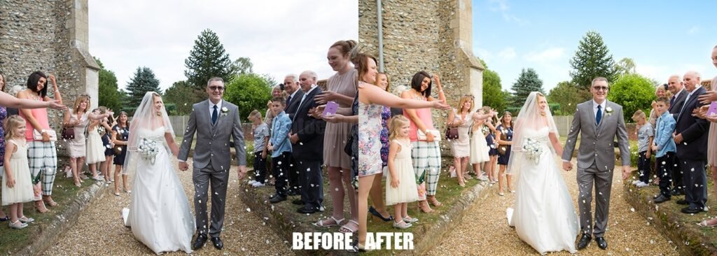 Wedding Photo Editing Sky Replacement