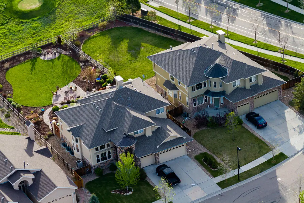 Enhance aerial drone photos for a stunning overview of properties