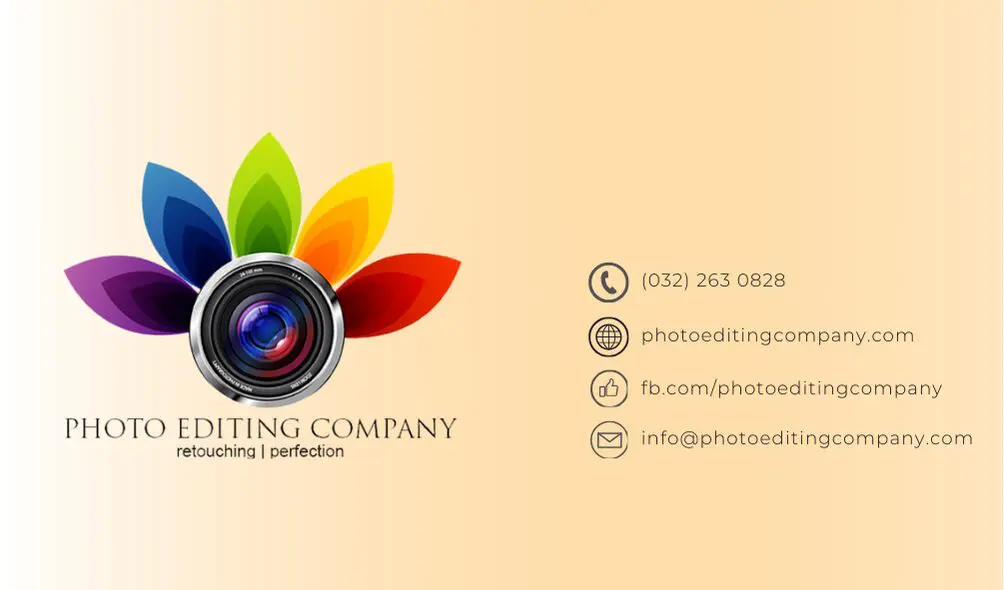 photo editing company customized business card