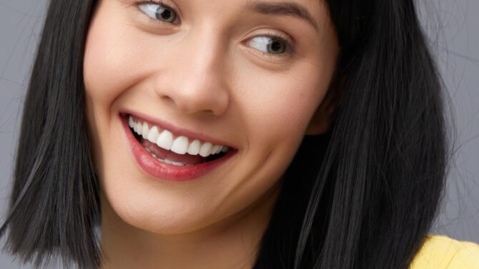 Girl Smiling With White Teeth