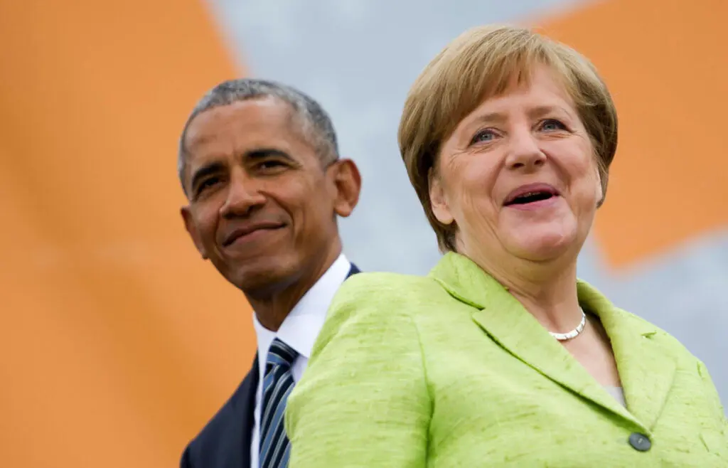 Barack Obama With Angele Merkel