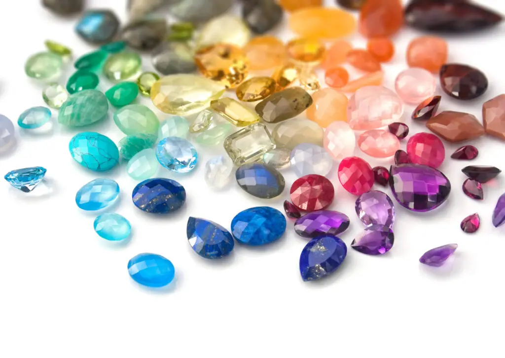 a group of colorful gemstones